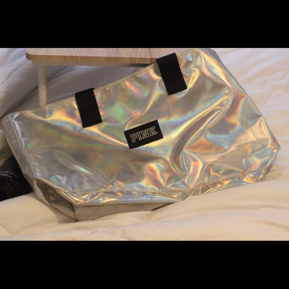 PINK Silver Tote